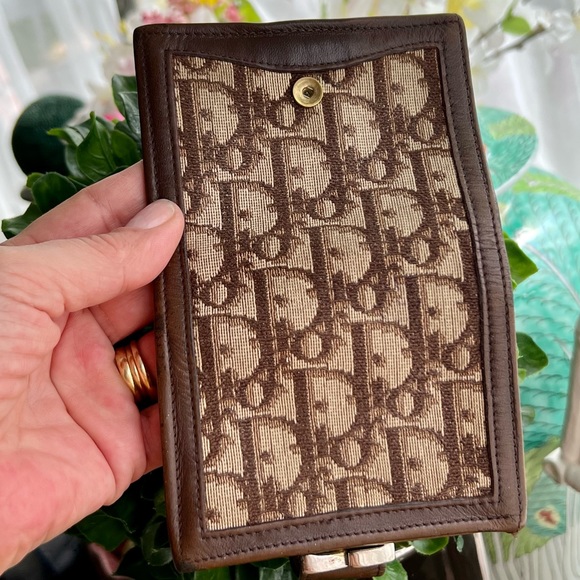 Vintage 70s Christian Dior Diorissimo oblique monogram wallet Leather canvas - Picture 11 of 16